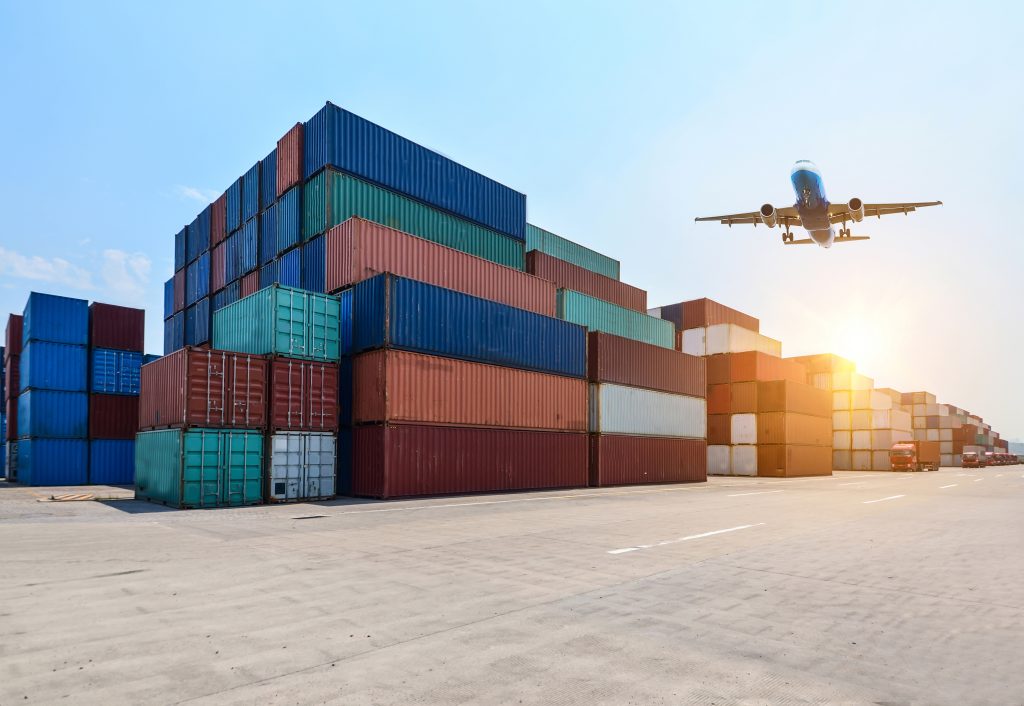 industrial port and container yard